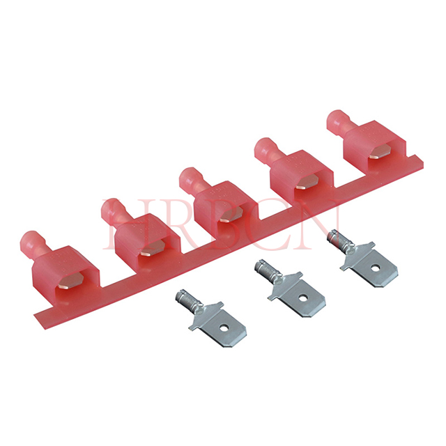 Prosta izolowana końcówka męska 6,35 mm (0,205 cala) AWG22-18 0,32–0,82 mm² 