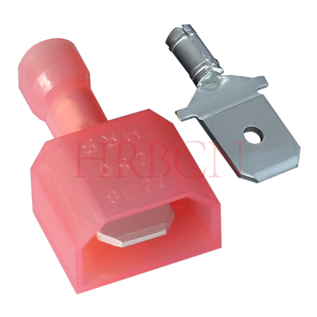 Prosta izolowana końcówka męska 6,35 mm (0,205 cala) AWG22-18 0,32–0,82 mm² 