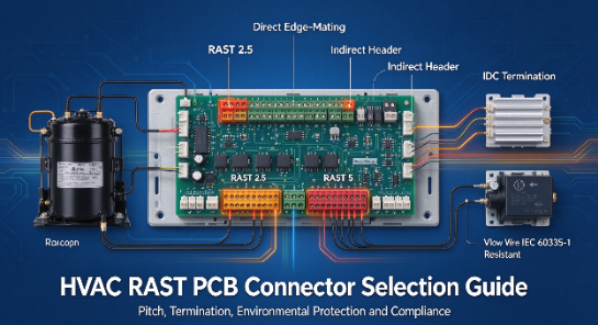 Jak wybrać złącza PCB RAST do płytek sterujących HVAC