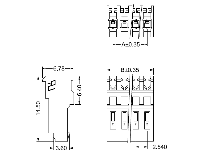 Wymiary M2051R-N IDC