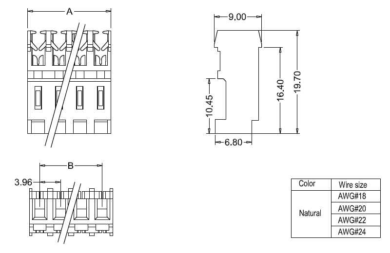 Wymiary M7060(I)-NR IDC