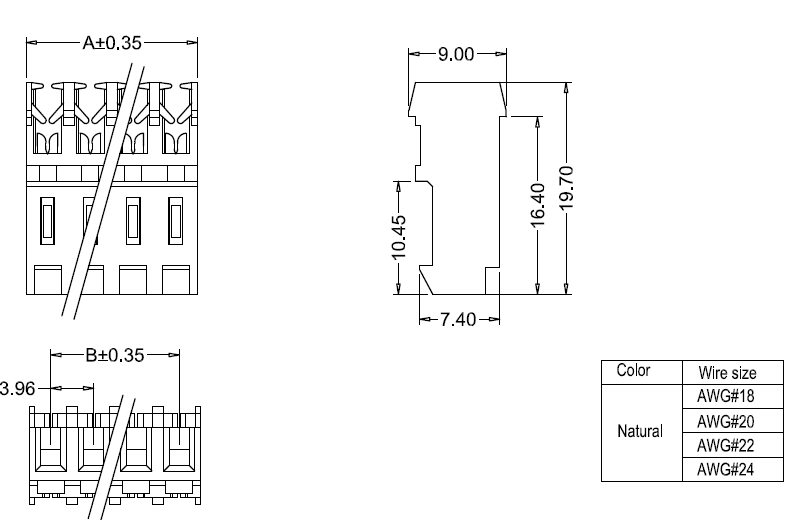 Wymiary M7060(I)-N IDC